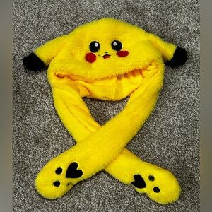 💜Pikachu Plush Hat with scarf attachment